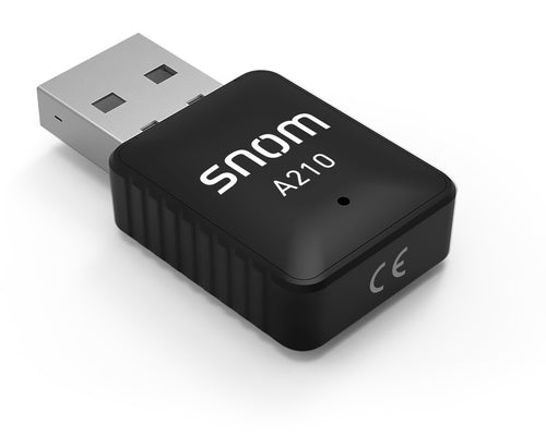 Snom A210 USB-WLAN-Adapter – Wi-Fi 5 (802.11ac), bis 433 Mbit/s, Dual-Band, USB 2.0, für Snom D3xx/D7xx-Serie