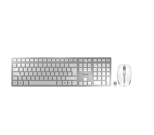 CHERRY DW 9100 SLIM – Tastatur, kabellos (Bluetooth/2,4 GHz), Nordisch, Fullsize (mit Ziffernblock)