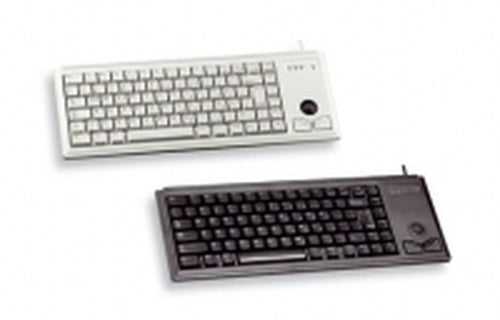 CHERRY G84-4420 – Tastatur, kabelgebunden (PS/2), US-Layout (EN), mit Trackball, schwarz