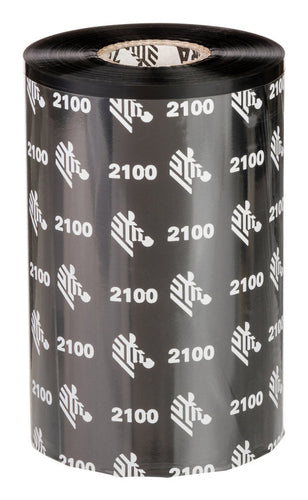 Zebra Thermotransferband – Wachs (2100), 40 mm × 450 m, Kern 25 mm, Schwarz, 12er-Pack