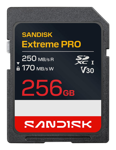 SanDisk Extreme Pro SDXC 256 GB – UHS-I, 250/170 MB/s