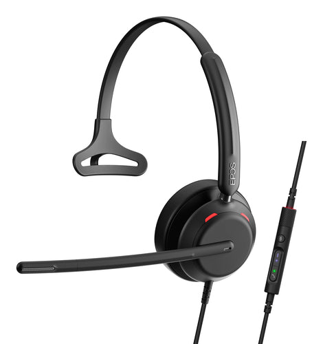 Epos IMPACT 730T – Mono-Headset – USB‑C (mit USB‑A-Adapter) – für Microsoft Teams