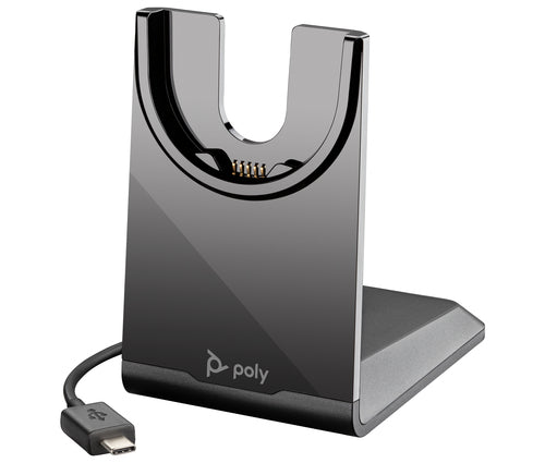 Poly Voyager Charging Stand – Ladecase/Ladestation – für Voyager 4300, Voyager Focus 2 – USB-C – Schwarz
