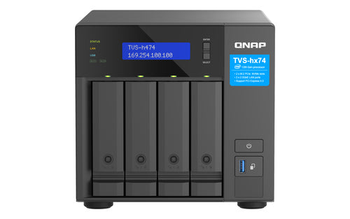 QNAP TVS-H TVS-H474-PT-8G Speichergerät – 2× 2,5 GbE, 4 Bay, 8 GB DDR4