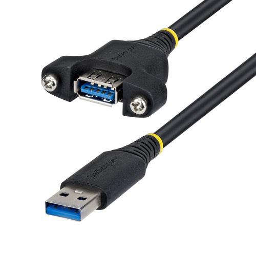 StarTech.com USB-A Verlängerungskabel (Stecker auf Buchse) – USB 3.2 Gen 1 (5 Gbit/s) – 2 m – Panel-Mount
