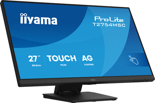 iiyama T2754MSC-B2AG – Touch-Monitor 27" – 1920 × 1080 (Full HD), IPS, PCAP 10-Punkt, HDMI/DP