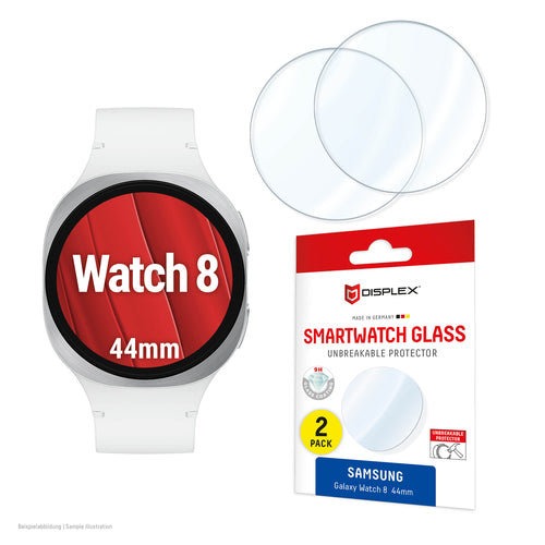 Displex Displayschutz (Panzerglas), Full Cover – für Galaxy Watch 8 44 mm