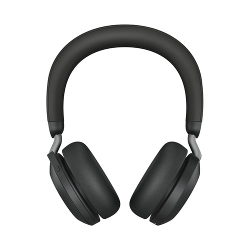 Jabra Evolve2 75 UC Office-Headset – On-Ear, Stereo, Kabel + BT, ANC, mit USB-C-Dongle, Schwarz, BT 5.2