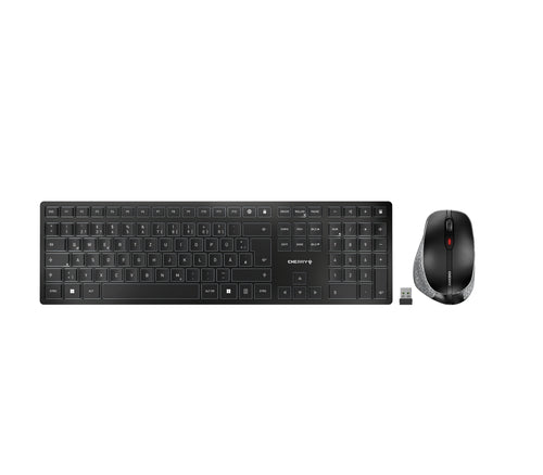 CHERRY Desktop DW 9500 SLIM – Tastatur, kabellos (Bluetooth/2,4 GHz), DE-Layout (DE) – für Windows