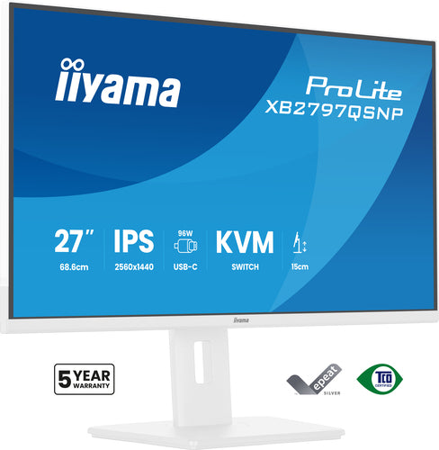iiyama XB2797QSNP-W1 – 27", 2560 × 1440 (WQHD), IPS, KVM, LAN
