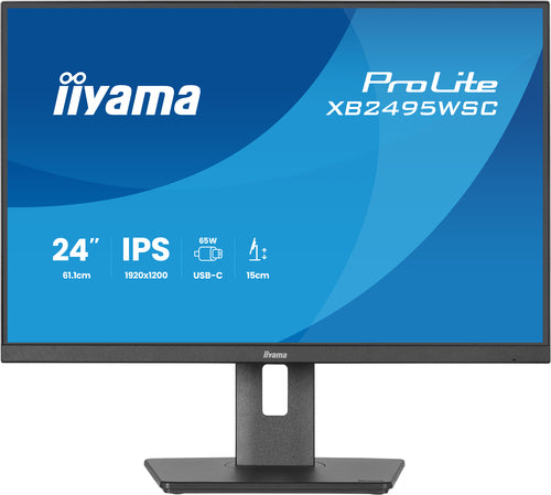 iiyama ProLite XB2495WSC-B1 – 24,1", 1920 × 1200, IPS, 100 Hz, USB-C 65 W