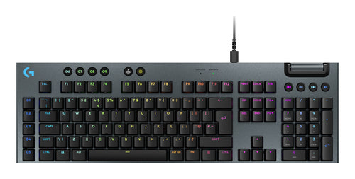Logitech G G915 X – Gaming-Tastatur – mechanisch – kabelgebunden (USB-A) – RGB – QWERTY (UK-INT) – schwarz