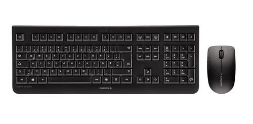 CHERRY DW 3000 – Tastatur, kabellos (2,4 GHz), BE-Layout (BE), Fullsize (mit Ziffernblock) – für Windows