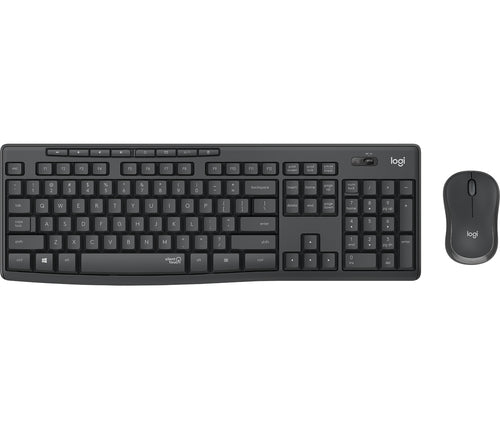 Logitech MK295 – Tastatur-Maus-Set – 2,4 GHz USB-A (Nano-Empfänger) – QWERTZ (DE) – Silent – Graphit