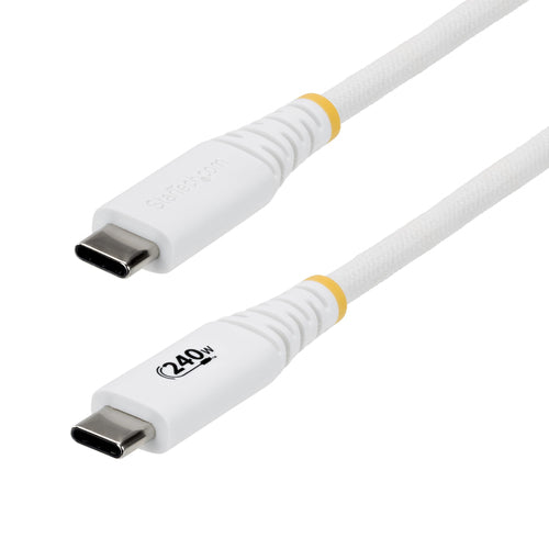 StarTech.com USB-C auf USB-C Kabel – USB 2.0 (480 Mbit/s) – 3 m – PD 240 W – Weiss
