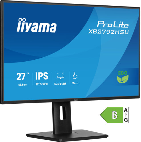 iiyama ProLite XB2792HSU-B1 – Monitor, 27", 1920 × 1080 (Full HD), IPS, 120 Hz, 300 cd/m²