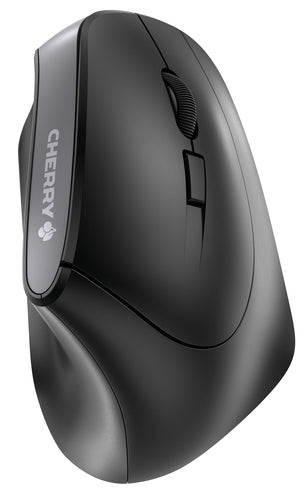 CHERRY MW 4500 Ergonomische Maus – kabellos, 6 Tasten, für Rechtshänder, vertikal, umschaltbare DPI, schwarz