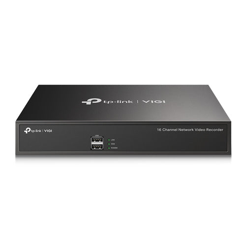 TP-Link VIGI NVR1016H Netzwerk-Video-Recorder – 16 Kanäle, 1080p, 10 TB, für ONVIF, schwarz