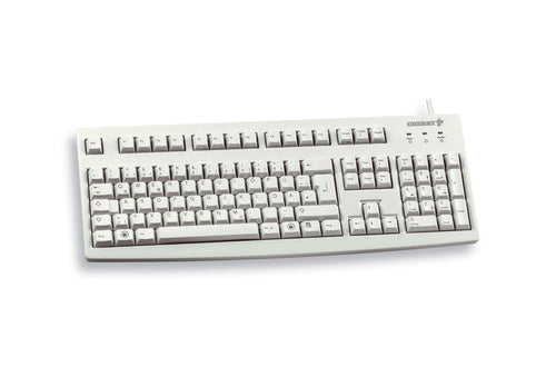 CHERRY G83-6105 – Tastatur, kabelgebunden (USB), UK-Layout (EN), Fullsize (mit Ziffernblock), mechanisch, grau