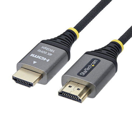 StarTech.com HDMI Kabel HDMI 2.0 4K 60 Hz – 2 m – HDR, ARC – Schwarz/Silber