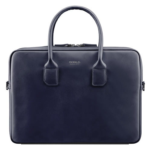 Mobilis Notebook-Tasche bis 14" – Baumwolle, Kunstleder – Blau