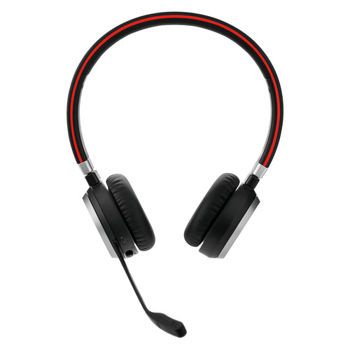 Jabra Evolve 65 SE Office-Headset – On-Ear, Stereo, Kabel + BT, mit USB-A-Dongle, mit Ladecase, Schwarz