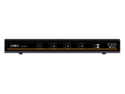 Vertiv SC940DPH-400 – 4-Port DisplayPort/HDMI KVM-Switch, Dual-View – 4K/60 Hz, USB 2.0-Hub, Audio, Desktop