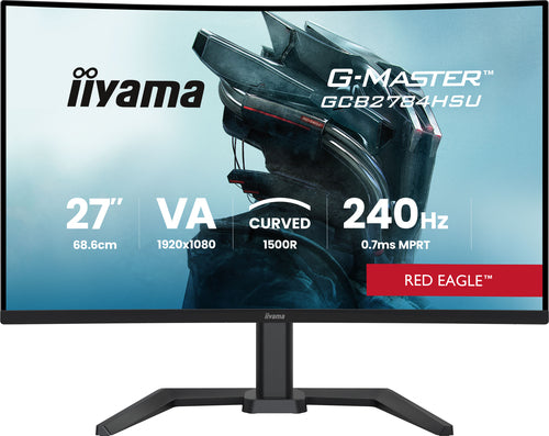 IIYAMA GCB2784HSU-B1 – 27" Curved 1500R, 1920 × 1080 (Full HD), VA, 240 Hz