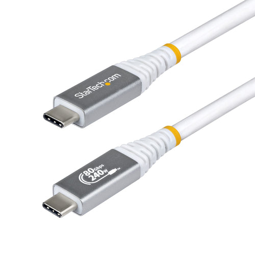 StarTech.com USB-C auf USB-C Kabel – USB4 80 Gbit/s – 0,5 m – PD 240 W – 8K/120 DP 2.1 – USB-IF zertifiziert