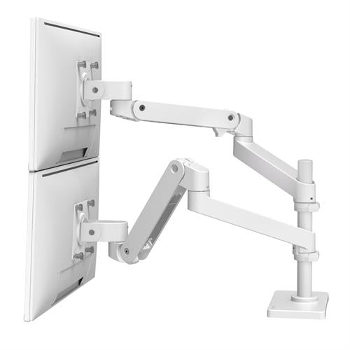 Ergotron LX Pro Dual 45-690-290 – Monitorarm Tischhalterung – Klemme/Durchführung – 2 Monitore – bis 27" – bis