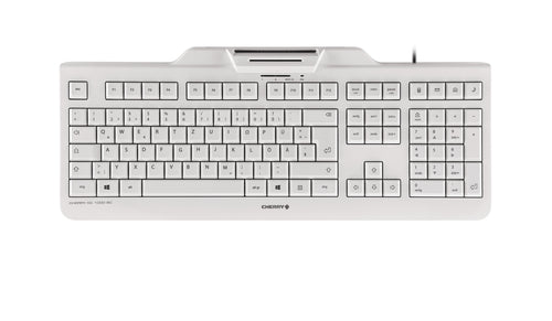 CHERRY KC 1000 SC – Tastatur, kabelgebunden (USB), Fullsize (mit Ziffernblock), schwarz – für Windows