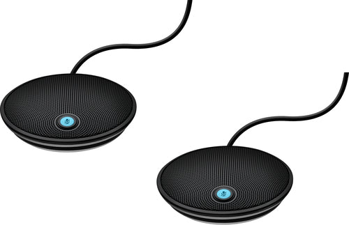 Logitech 989-000171 Erweiterungsmikrofon 2er-Set – Bluetooth/3,5-mm-Klinke, für Logitech Group