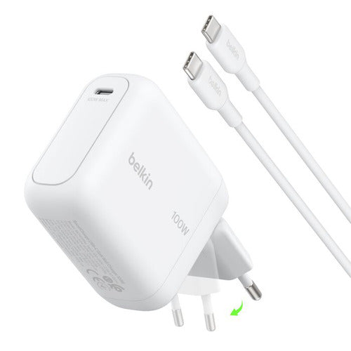 Belkin BOOSTCHARGE USB-Ladegerät 100 W – USB-C×1 – GaN – inkl. USB-C-Kabel