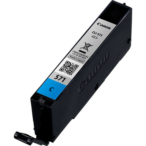 Canon Tintenpatrone CLI-571 C, cyan, 345 Seiten – für Tintenstrahldrucker/Multifunktionsgeräte