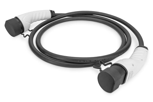 Digitus Typ 2 zu Typ 2 Stromkabel – 10 m, 3-phasig, 16 A, 11 kW, IP55, schwarz, für Elektroautos und PHEV