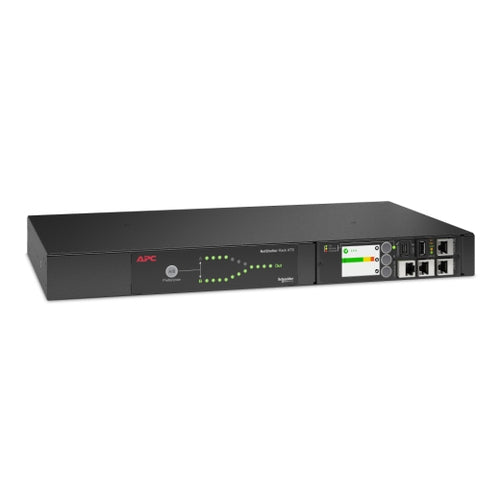 APC AP4452A Rack ATS 120 V 20 A – 1U Rack – NEMA 5-20R×10, Eingang NEMA L5-20R – Schwarz