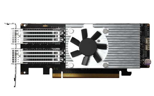 QNAP QXG-100G2SF-E810 PCIe Netzwerkkarte – 2× QSFP28, 100 Gbit/s, PCIe 4.0 x16 – Low-Profile – für NAS