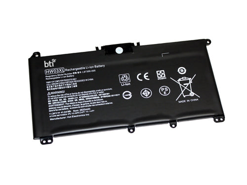 BTI Notebook-Akku – für HP – 41 Wh, 11,34 V (3 Zellen) – Schwarz
