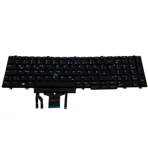 Origin Storage Tastatur für Dell PWS 7550/7750 – QWERTZ (CH), Hintergrundbeleuchtung, Nummernblock – Schwarz