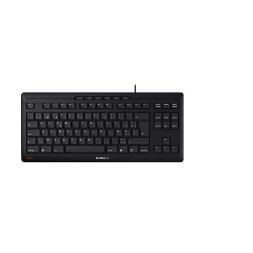 CHERRY Stream Keyboard – Kabelgebundene Tastatur (USB), FR-Layout (FR), Fullsize (mit Ziffernblock), Scherenschalter