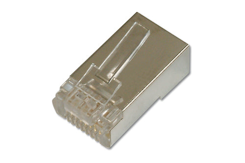 Digitus Modularstecker RJ-45 – 100×, Cat5e, geschirmt, gerade, transparent, Polycarbonat (PC)