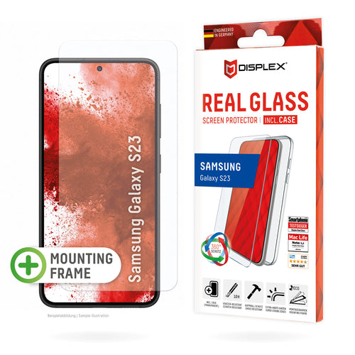 Displex Displayschutz (Panzerglas), 10H – für Galaxy S22/S23 – mit Applikator
