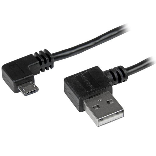 StarTech.com USB-A auf Micro-USB-B Kabel – USB 2.0 (480 Mbit/s) – 1 m – Abgewinkelt – Schwarz