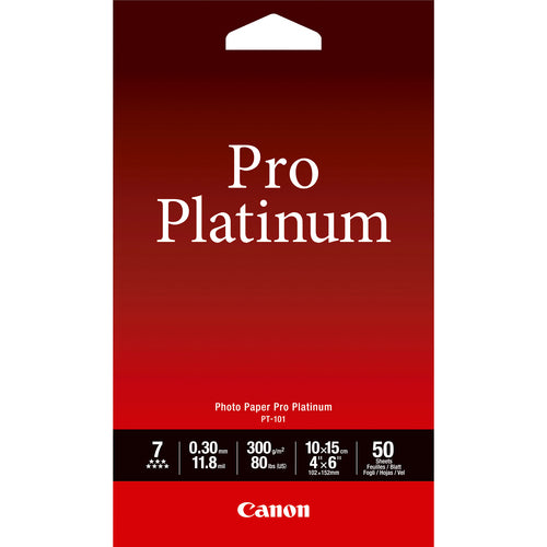 Canon Pro Platinum Fotopapier – 102 × 152 mm, 50 Blatt
