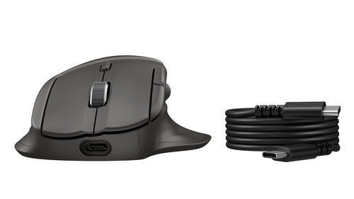HP 780M – Maus – Kabellos (Bluetooth/2,4 GHz), Mehrgeräte-Unterstützung, Schwarz