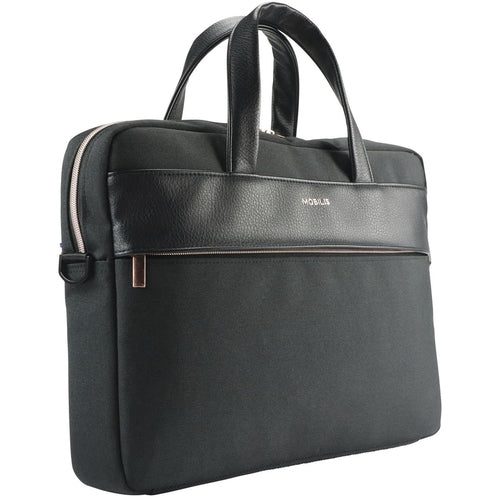 Mobilis Notebook-Tasche bis 14" – Abnehmbarer Schultergurt, Fronttasche – Schwarz