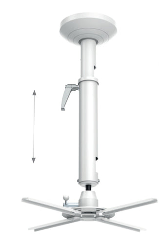 Hagor Projektor-Deckenhalterung – 52,0–60,0 cm, 10 kg, schwenkbar, neigbar, silber