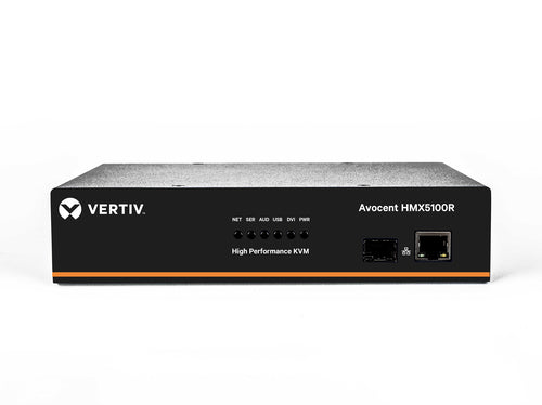 Vertiv HMX RX – KVM-Extender RX DVI-D – 1920 × 1200/60 Hz, USB 2.0, Audio, SFP/Faser, Rack 1U