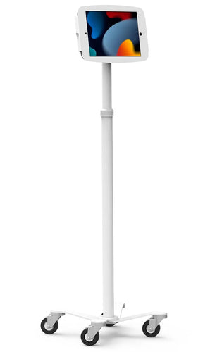 Compulocks Boden-Prospektständer IPAD 10,2" Space Enclosure Medical – mit Rollen, Weiss