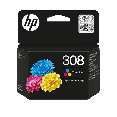 HP 308 Dreifarbig Tintenpatrone (Original) – 120 Seiten – für DeskJet 2900/4300, Envy 6110e/6120e/6122e …